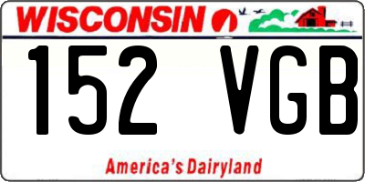 WI license plate 152VGB