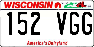 WI license plate 152VGG