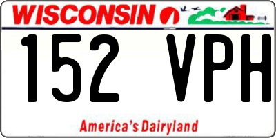 WI license plate 152VPH