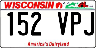 WI license plate 152VPJ