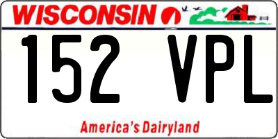 WI license plate 152VPL