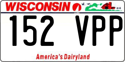 WI license plate 152VPP