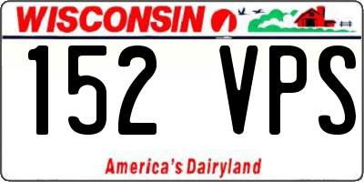 WI license plate 152VPS