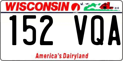 WI license plate 152VQA