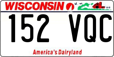 WI license plate 152VQC