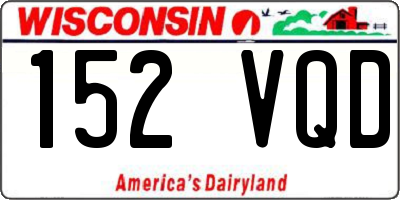 WI license plate 152VQD