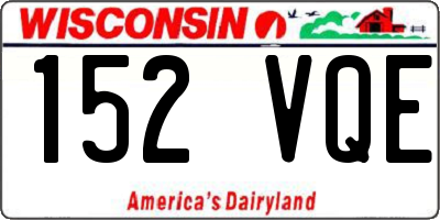WI license plate 152VQE