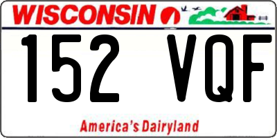 WI license plate 152VQF
