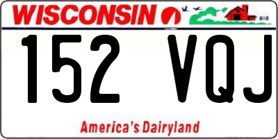 WI license plate 152VQJ