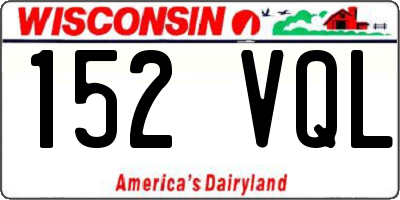 WI license plate 152VQL