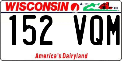 WI license plate 152VQM