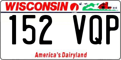 WI license plate 152VQP