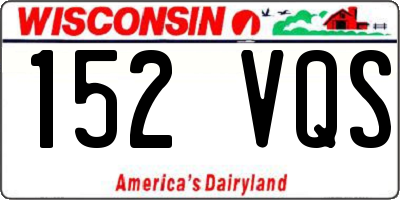 WI license plate 152VQS