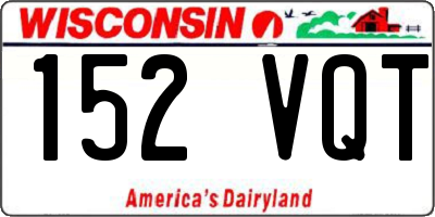 WI license plate 152VQT