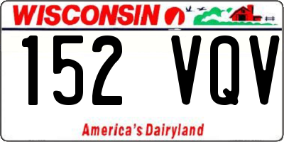WI license plate 152VQV