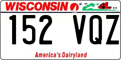 WI license plate 152VQZ