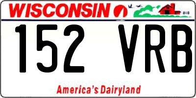 WI license plate 152VRB