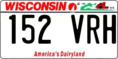WI license plate 152VRH