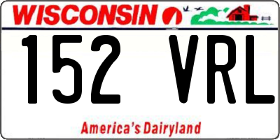WI license plate 152VRL