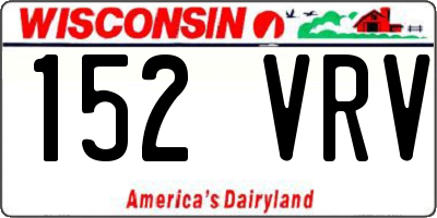 WI license plate 152VRV