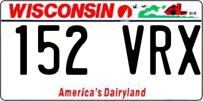 WI license plate 152VRX