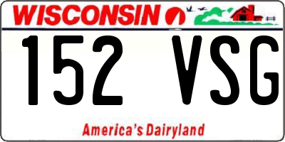 WI license plate 152VSG