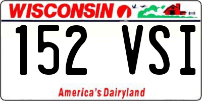WI license plate 152VSI