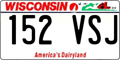 WI license plate 152VSJ