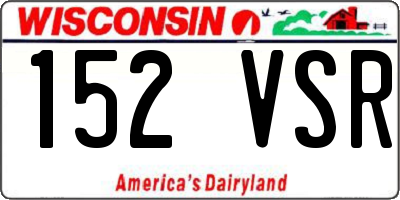 WI license plate 152VSR