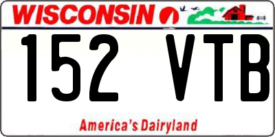 WI license plate 152VTB