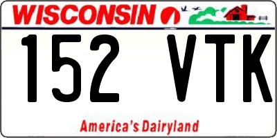WI license plate 152VTK