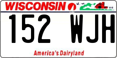 WI license plate 152WJH