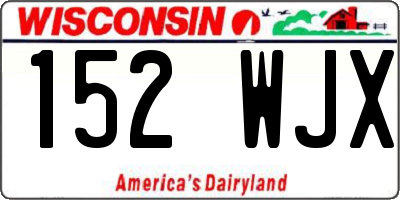 WI license plate 152WJX