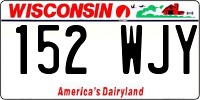 WI license plate 152WJY