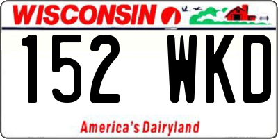 WI license plate 152WKD
