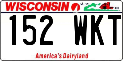 WI license plate 152WKT