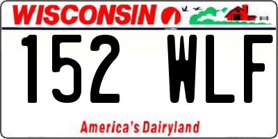 WI license plate 152WLF
