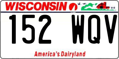 WI license plate 152WQV