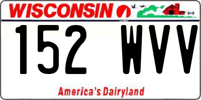 WI license plate 152WVV