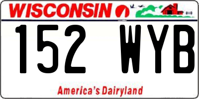 WI license plate 152WYB