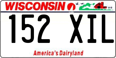WI license plate 152XIL