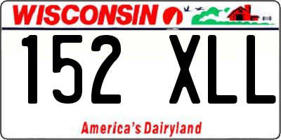 WI license plate 152XLL