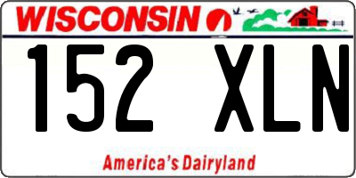 WI license plate 152XLN
