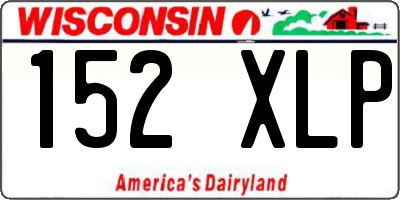 WI license plate 152XLP