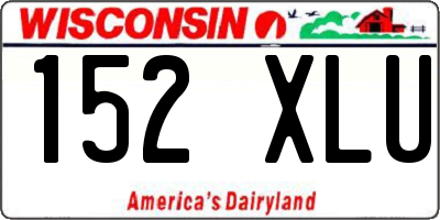WI license plate 152XLU