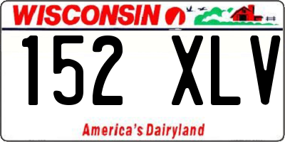WI license plate 152XLV