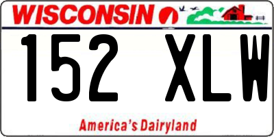 WI license plate 152XLW