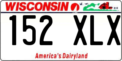 WI license plate 152XLX