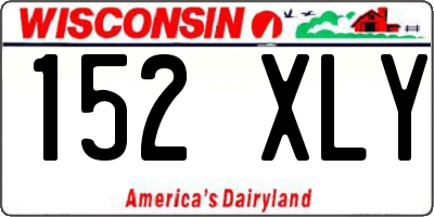 WI license plate 152XLY