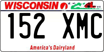 WI license plate 152XMC